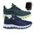 Kit 2 Tênis Infantil Leve Conforto Dia a Dia Com Relógios Masculinos - Azul+Verde