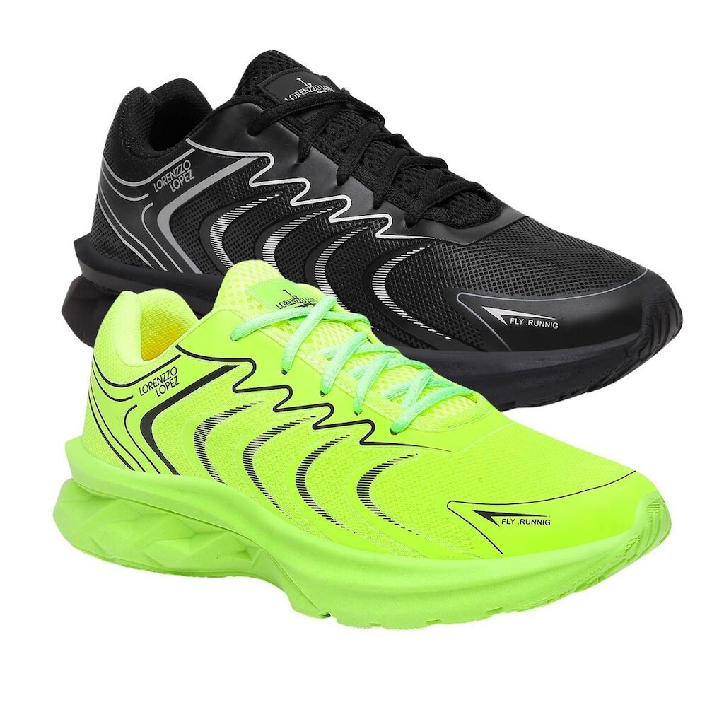 Kit 2  Tênis Masculino Esporte Academia Caminhada Moderno