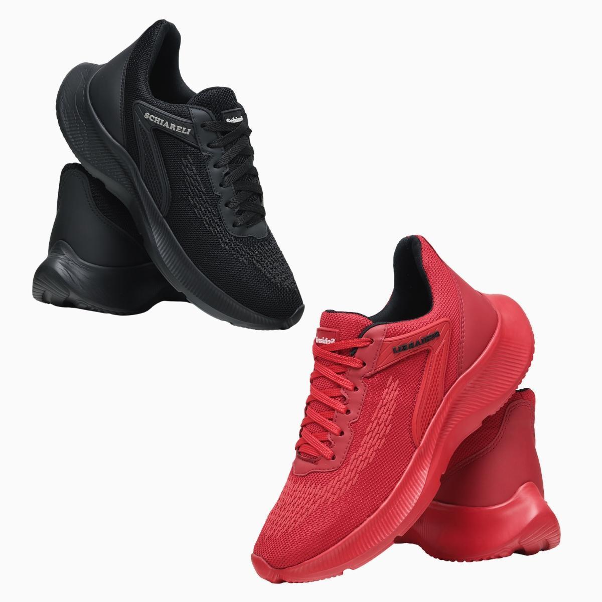 Kit 2 Tênis Masculino Esporte Cadarço Academia Corrida Dia a Dia