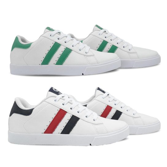 Kit 2 Tênis Ollie Casual Masculino Stan Conforto - Verde+Branco Menor preço em Kit 2 Tênis Ollie Casual Masculino Stan Conforto - Verde+Branco