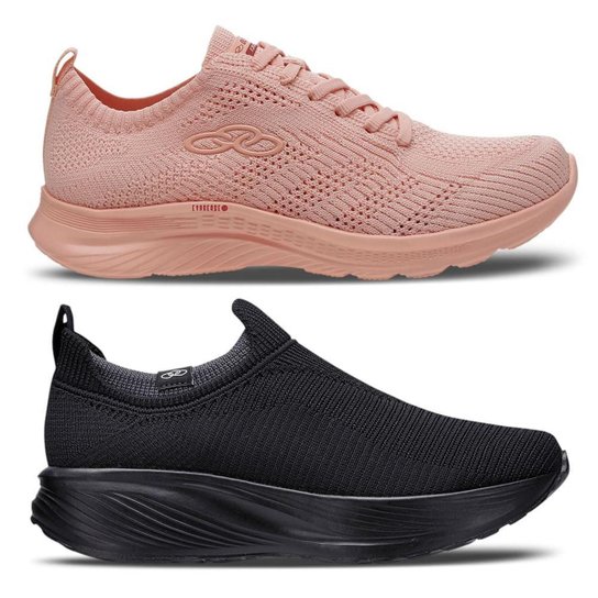 Kit 2 Tênis Olympikus Femininos Modelos Ultraleve 130G e 175G - Rosa Menor preço em Kit 2 Tênis Olympikus Femininos Modelos Ultraleve 130G e 175G - Rosa