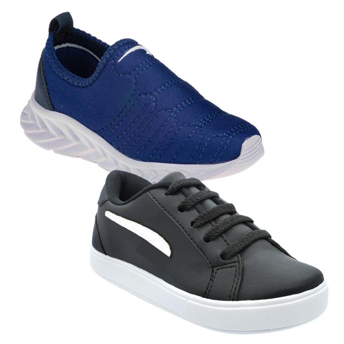 Kit 2 Tênis Sapato Infantil de Criança Masculino Casual - N/A | Netshoes
