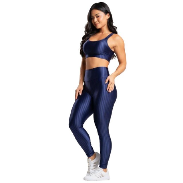 KIT 2 Top e Short New Zig 3D Serra e Mar Conjunto Para Academia Treino Moda Fitness Feminina