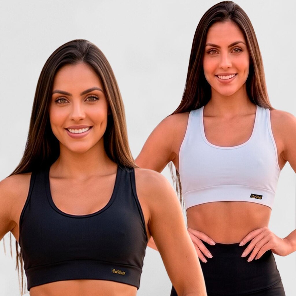 Kit 2 Top Feminino Nadador Suplex Sustentação Treino P ao GG