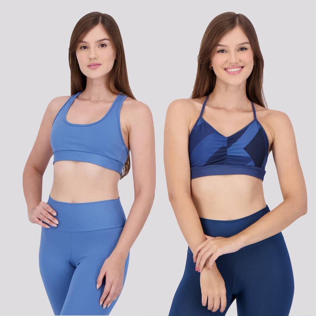 Kit 2 Tops Area Silver Star Feminino Azul