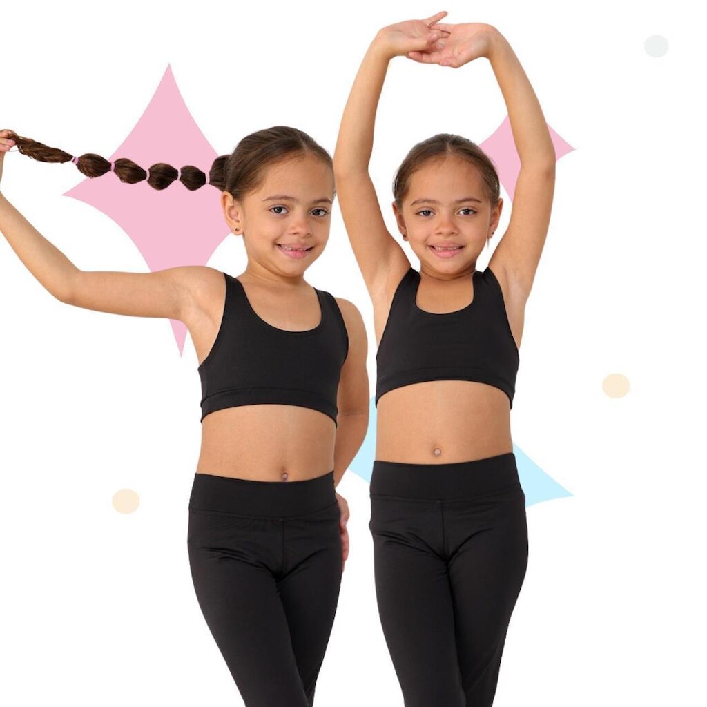 Kit 2 Tops Infantis JinkingStore Casual Feminino