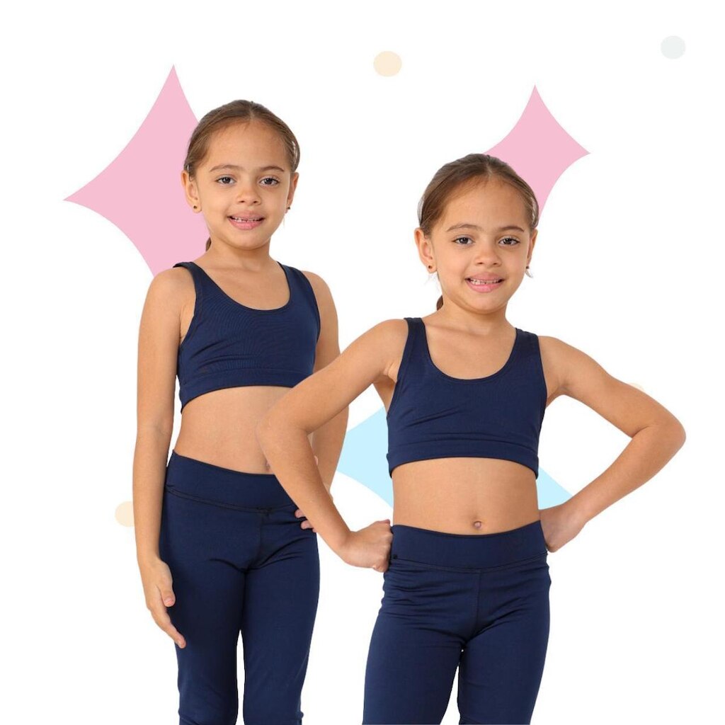 Kit 2 Tops Infantis JinkingStore Casual Feminino