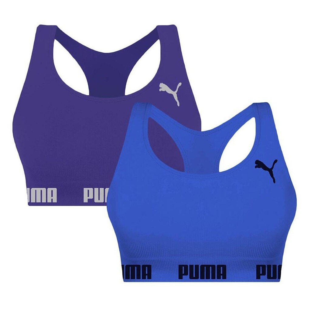 Kit 2 Tops Puma Nadador Sem Costura Feminino