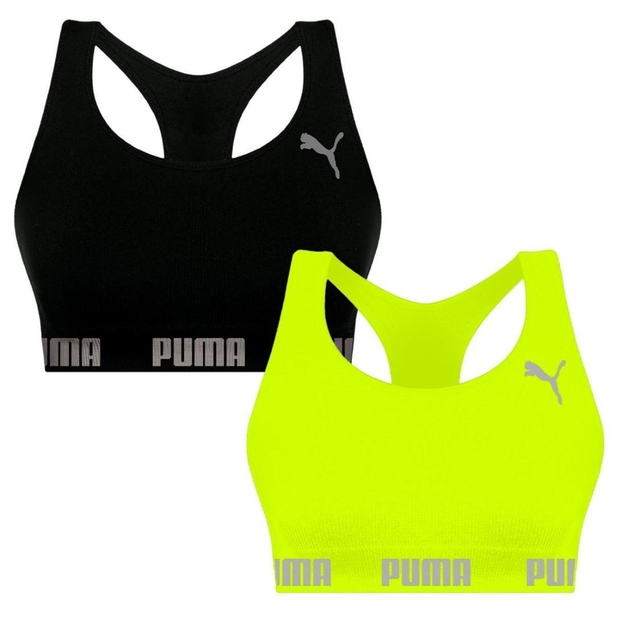 Kit 2 Tops Puma Nadador Sem Costura Menor preço em Kit 2 Tops Puma Nadador Sem Costura