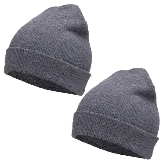 Kit 2 Toucas De Lã Gorro Estilo Beanie Lisa Básica Inverno - Cinza Menor preço em Kit 2 Toucas De Lã Gorro Estilo Beanie Lisa Básica Inverno - Cinza