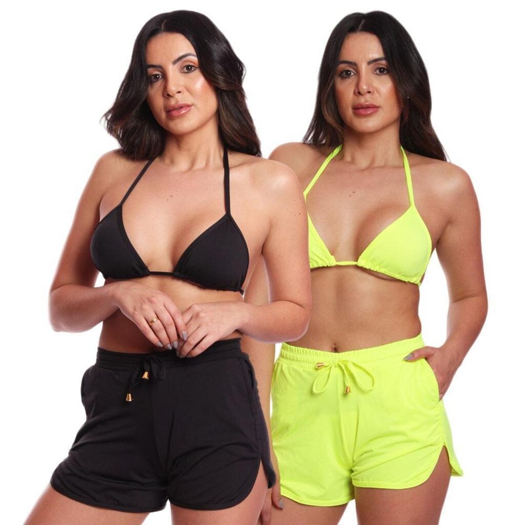 Kit 2 Triquinis Conjunto Regulador + Short Verão Praia