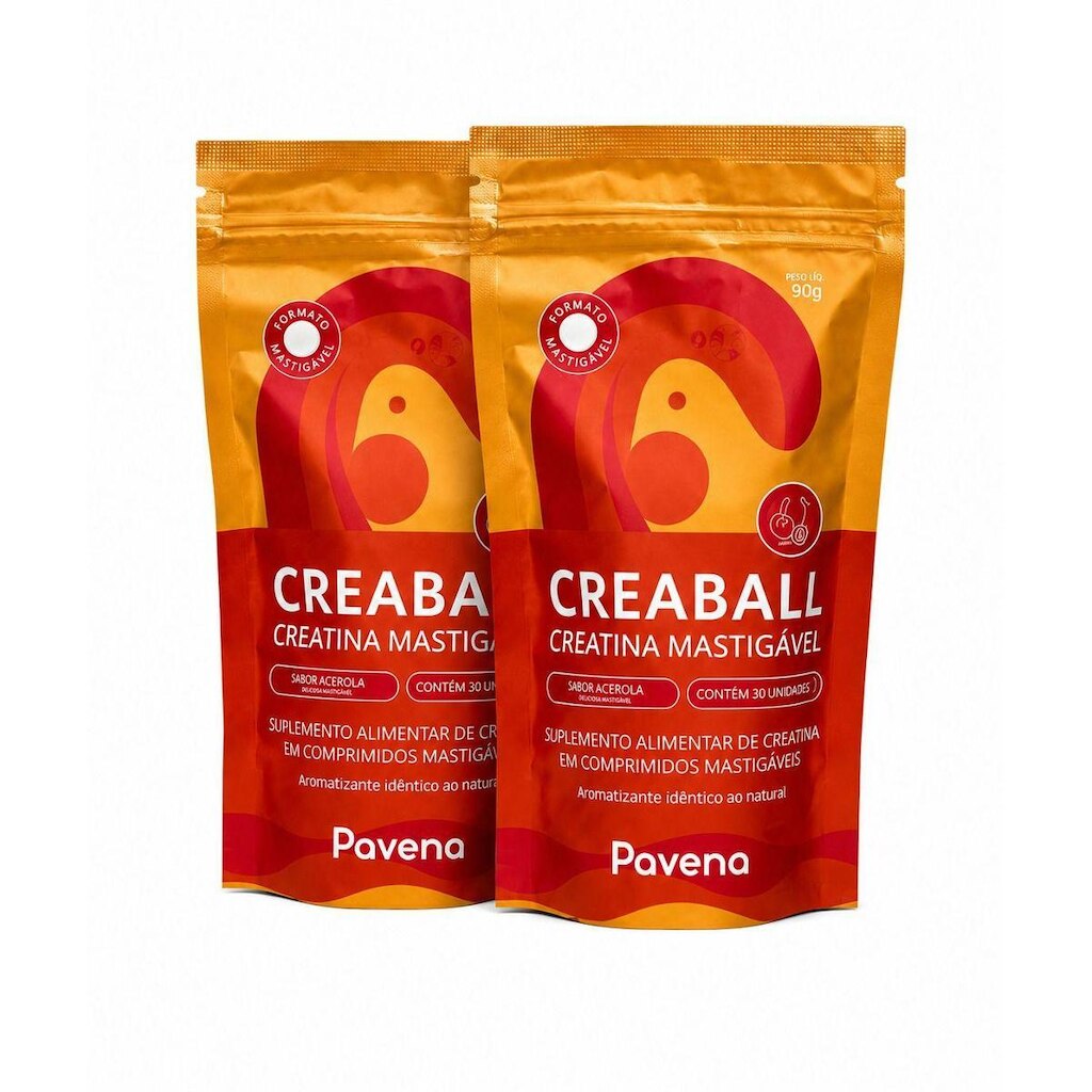 KIT 2 Unidades - Creatina Mastigável - Creaball Pavena