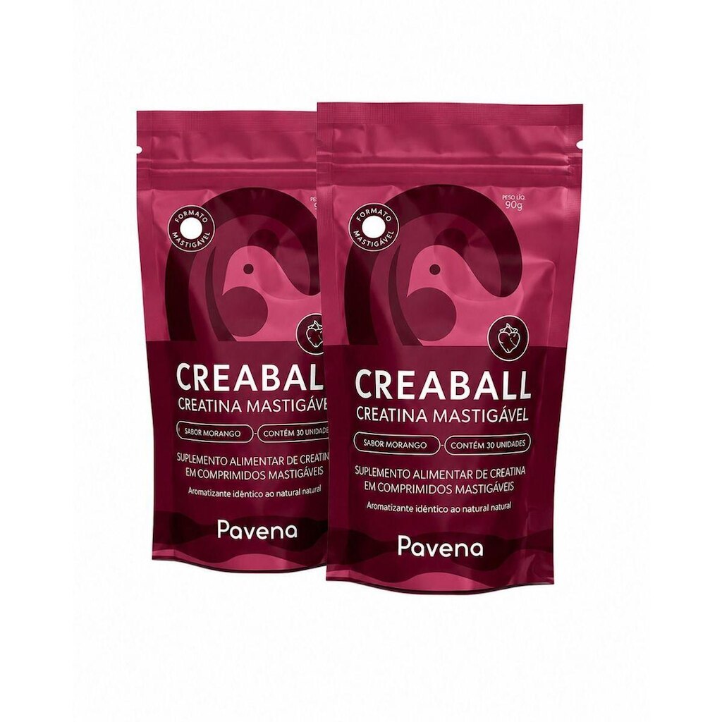 KIT 2 Unidades - Creatina Mastigável - Creaball Pavena