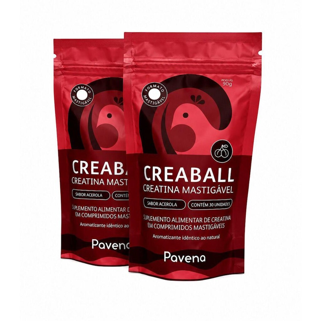 KIT 2 Unidades - Creatina Mastigável - Creaball Pavena
