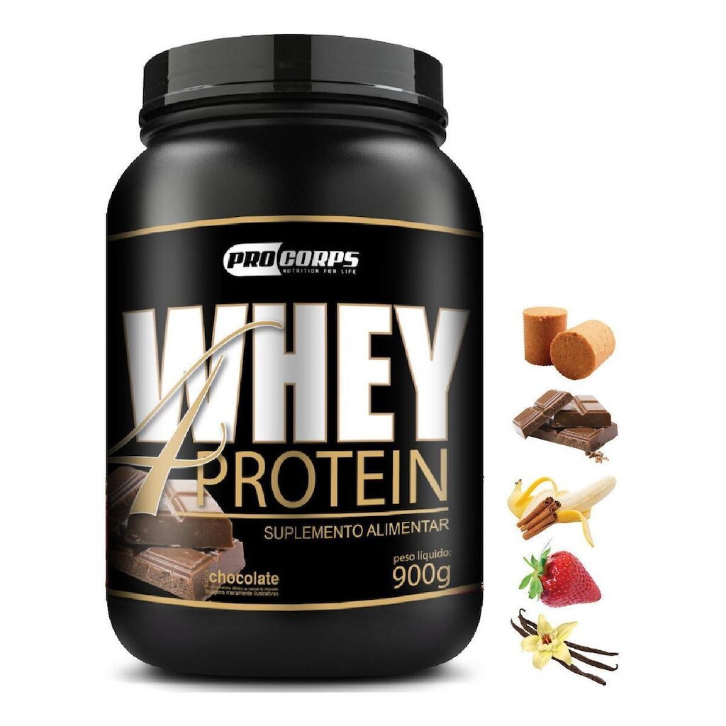 Kit 2 Whey 4 Protein 900g  + 2 Coqueteleira