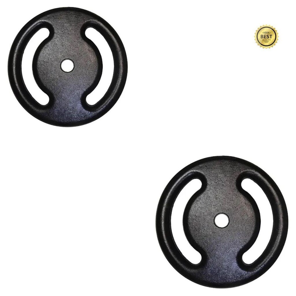 Kit 2 X Anilhas Super Premium De 3kg Ferro Pintada