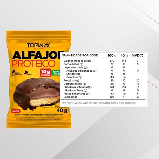 Kit 20 Alfajor Proteico Topway 40g