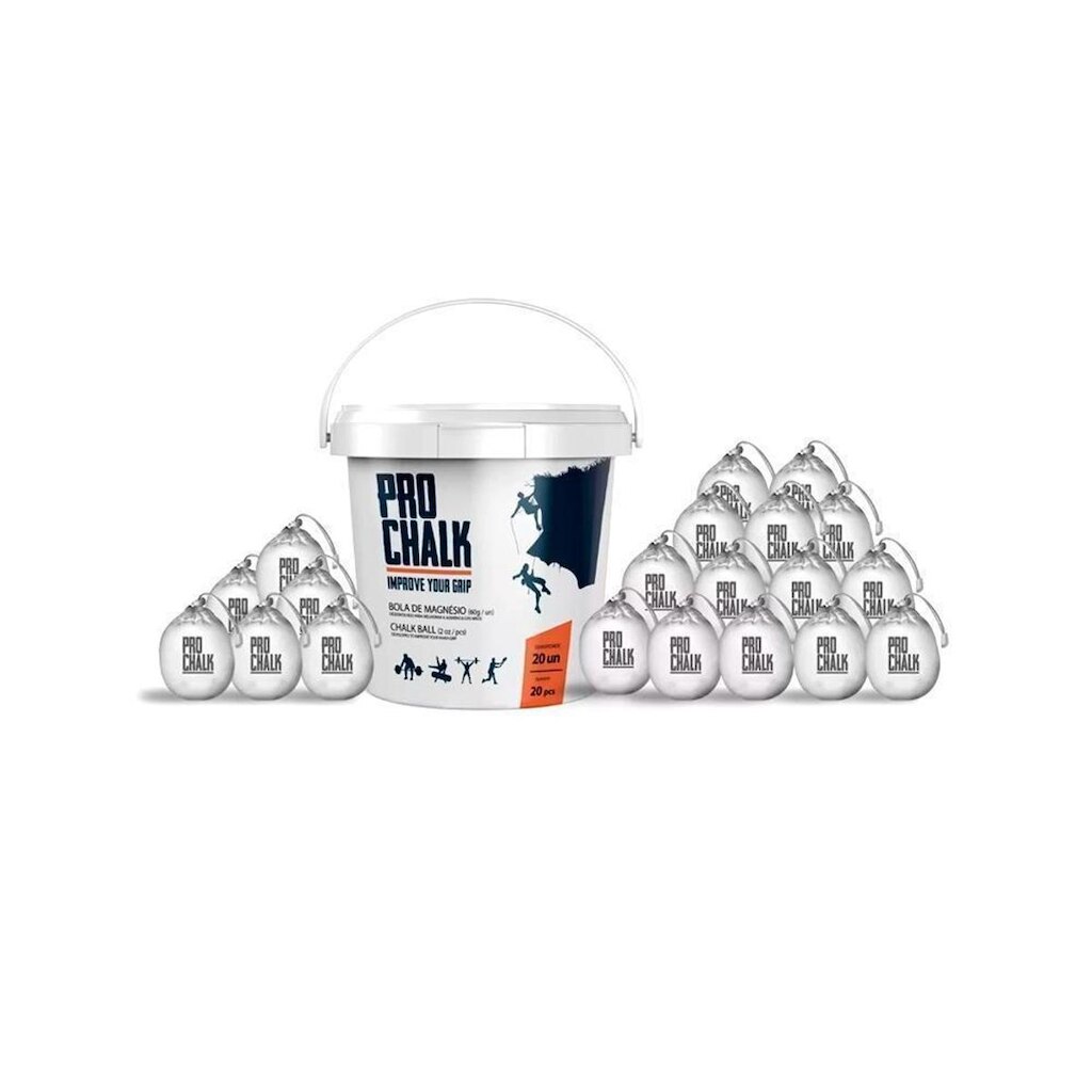 Kit 20un Magnésio Bolas Pro Chalk 60g/un Cross Escalada