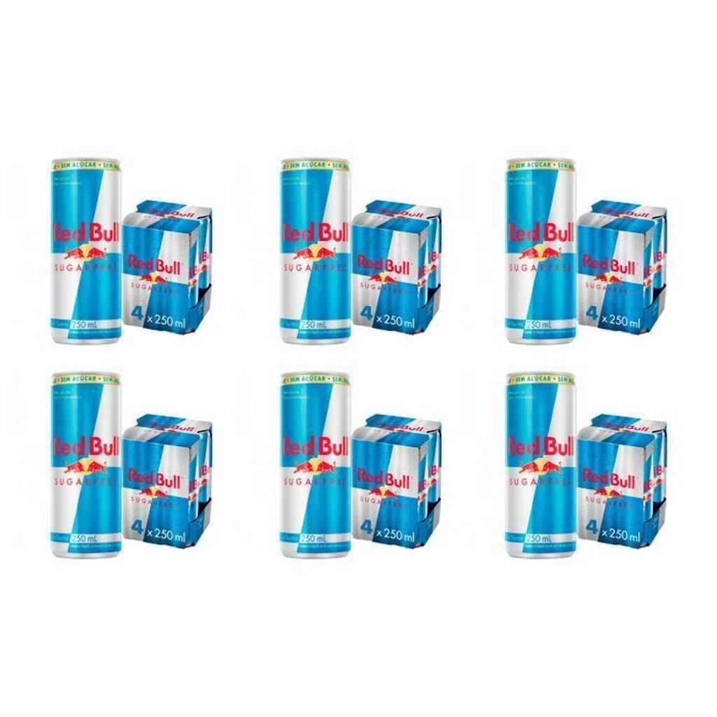 Kit 24Unidades Bebidas Energética Red Bull Zero Açúcar 250ml