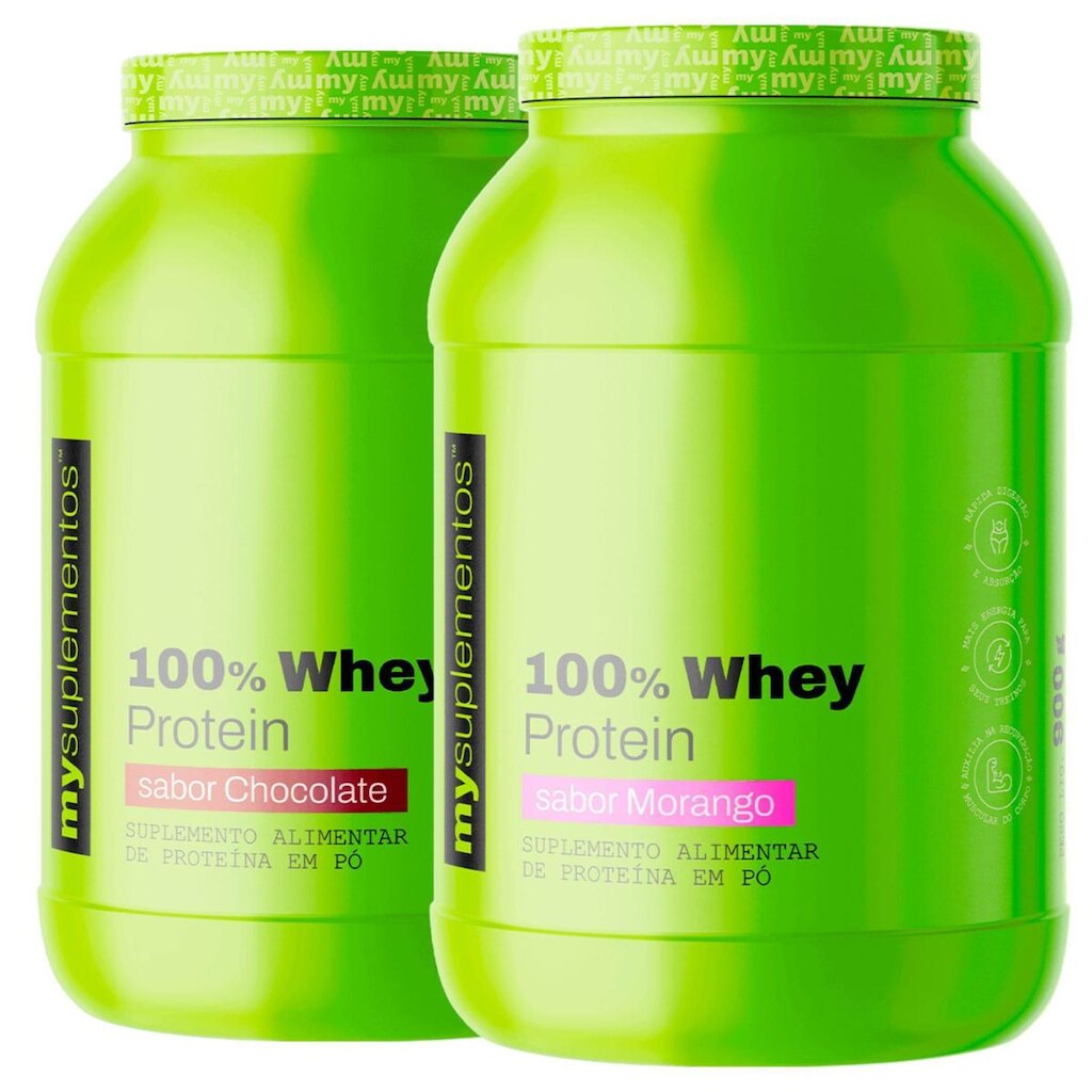 Kit 2x 100 Whey Protein 900g – My Suplementos