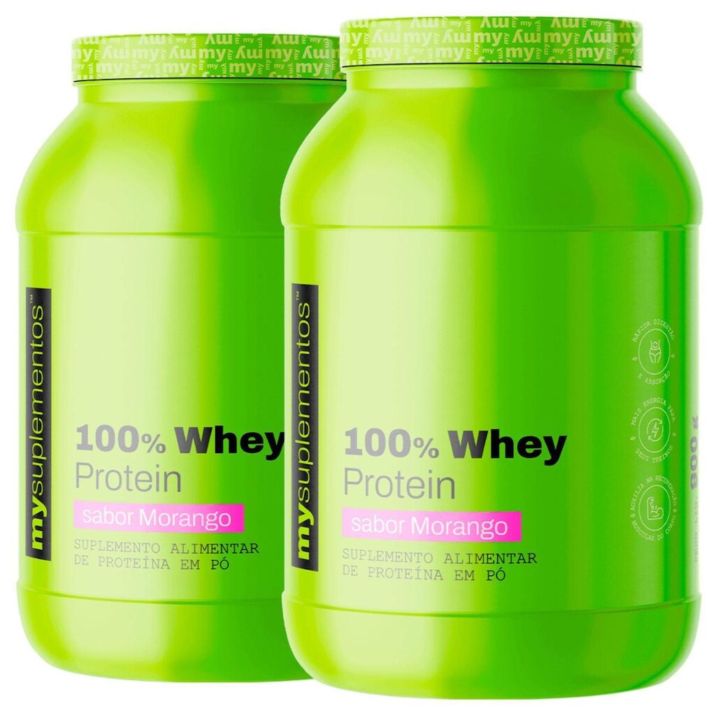 Kit 2x 100 Whey Protein 900g – My Suplementos
