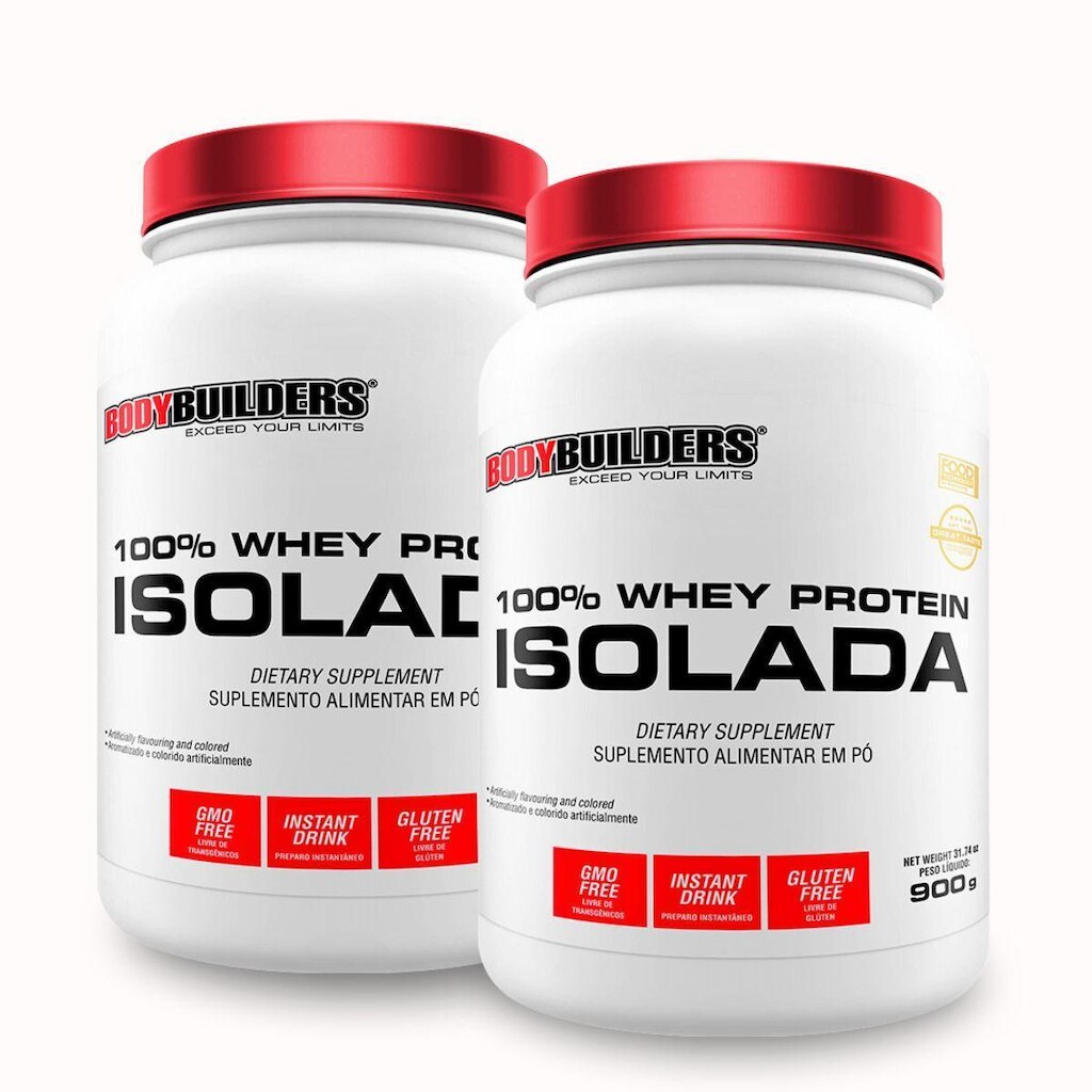 Kit 2x 100% Whey Protein Isolada 900g - Bodybuilders