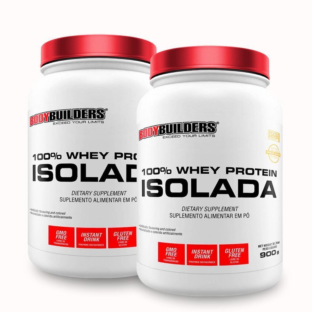 Kit 2x 100% Whey Protein Isolada 900g - Bodybuilders