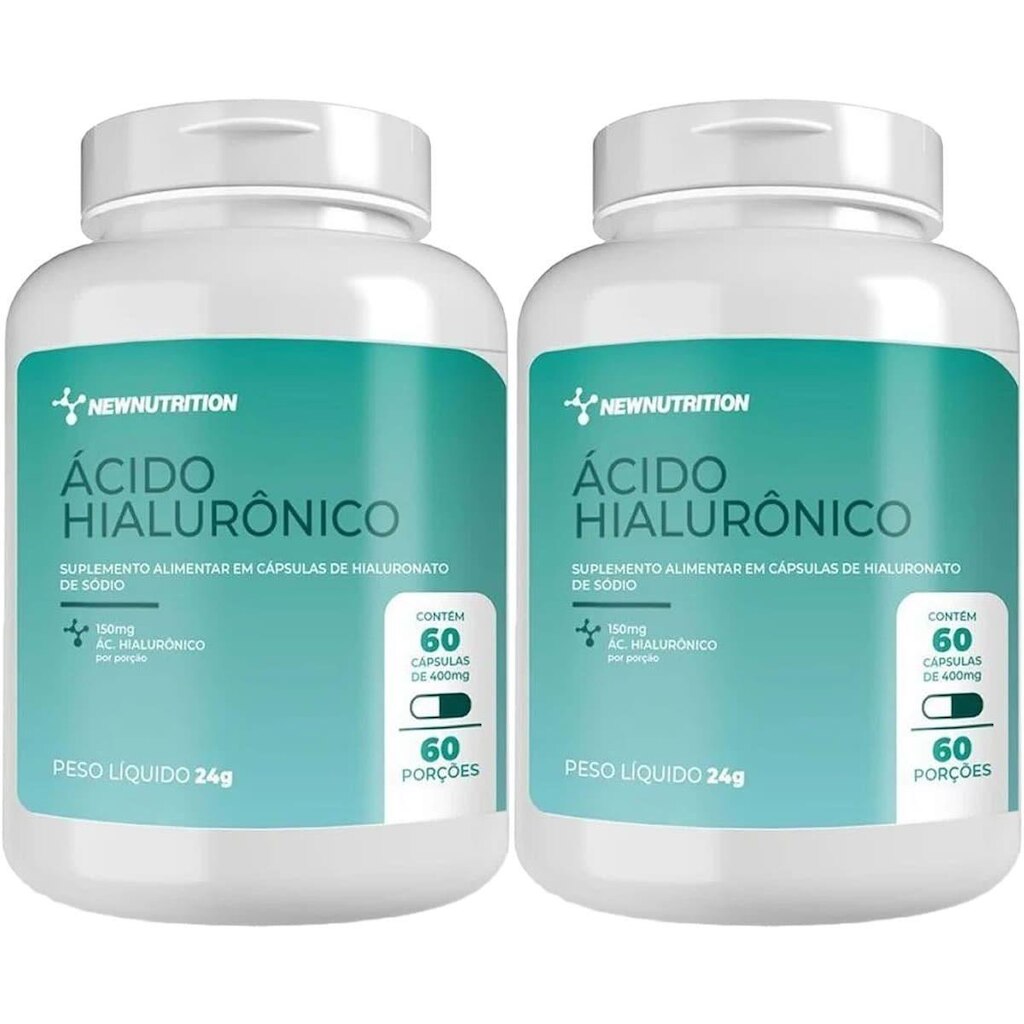 Kit 2X Ácido Hialurônico 150mg - 60 Cápsulas - NewNutrition