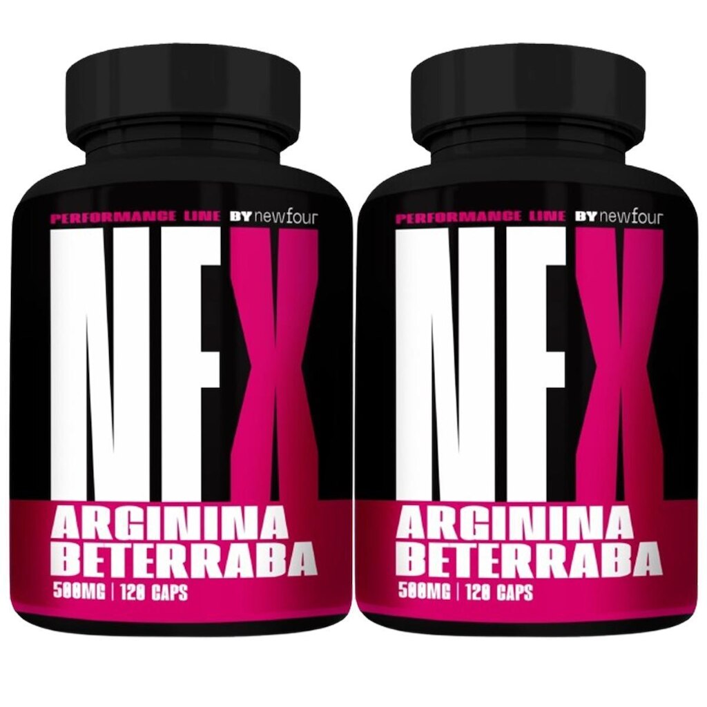 Kit 2x Arginina + Beterraba 500mg 120 caps New Four