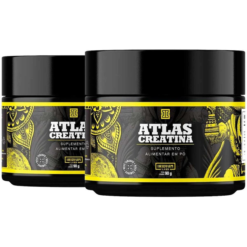 Kit 2x Atlas Creatina 90g - Iridium Labs Sabor Sem Sabor