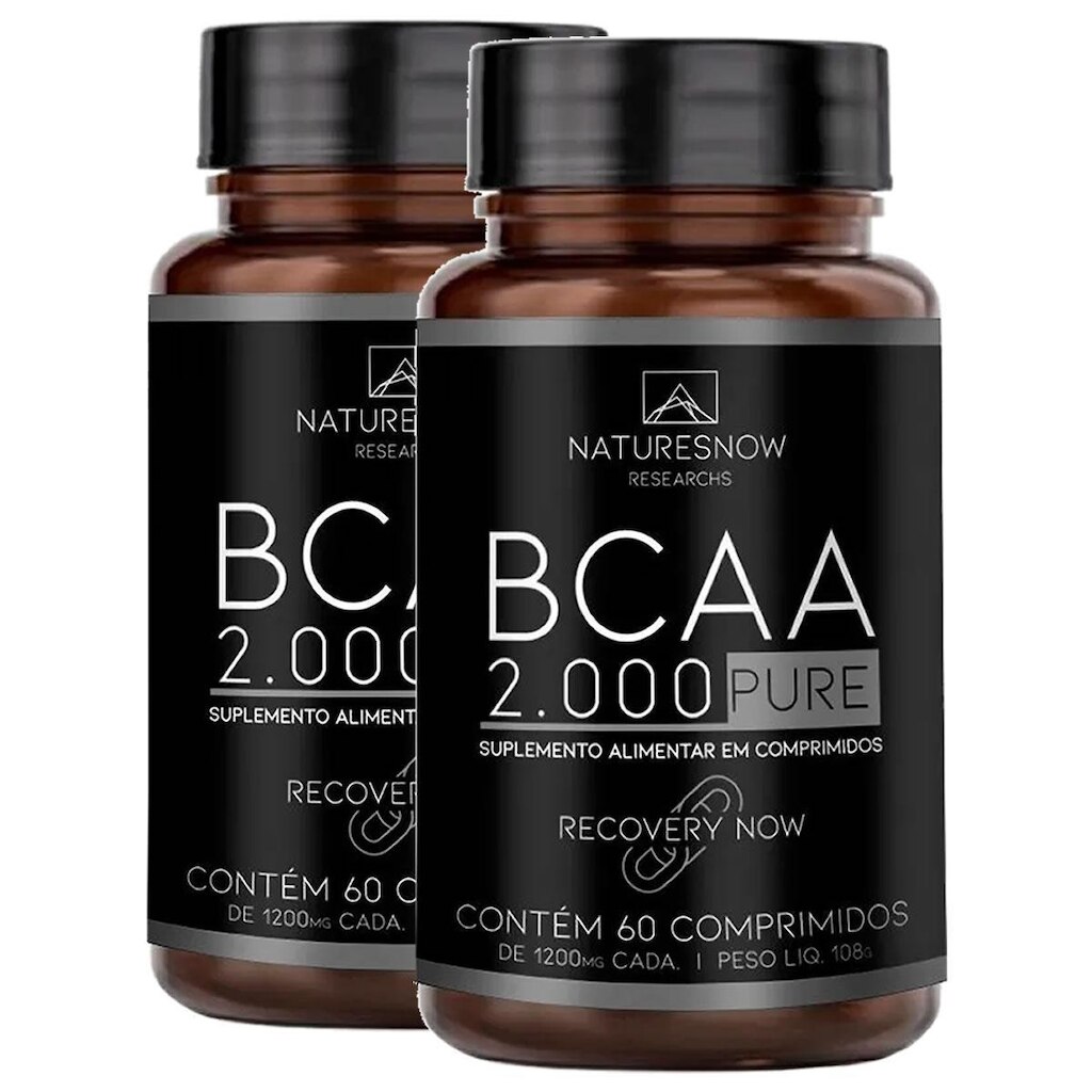 KIT 2X BCAA 3:1:1 2000MG CONCENTRADO 60TABS NATURES NOW