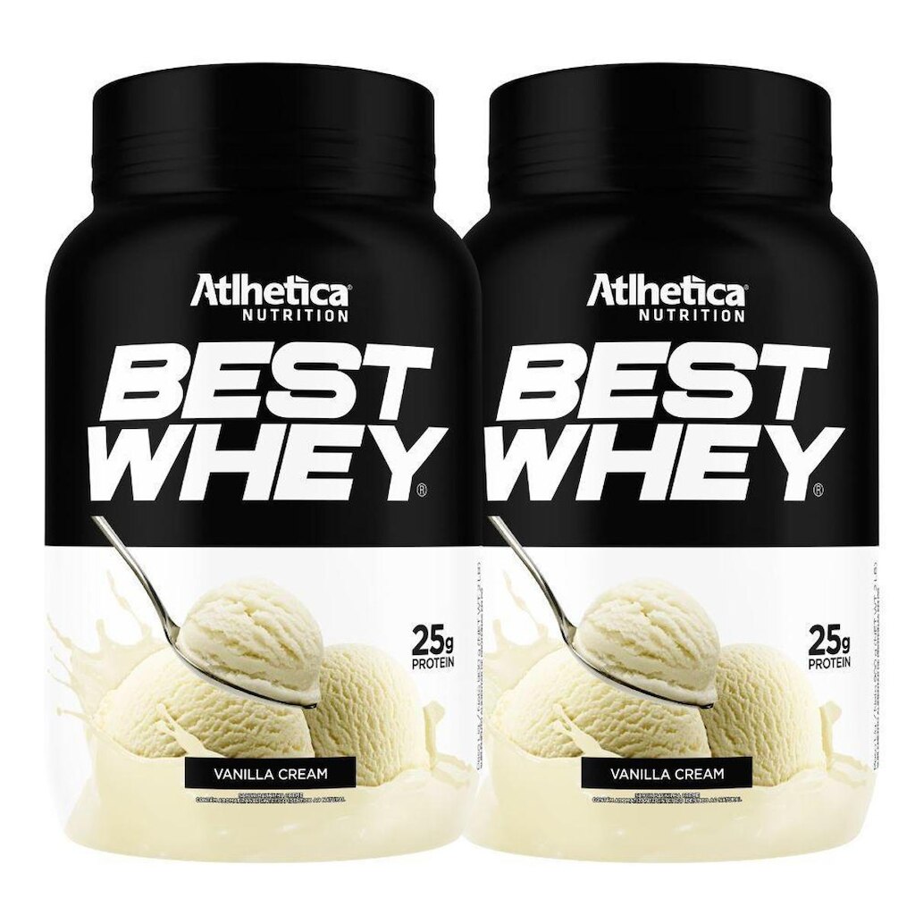 Kit 2x Best Whey Isolado Hidro 3W Baunilha 900g - Atlhetica