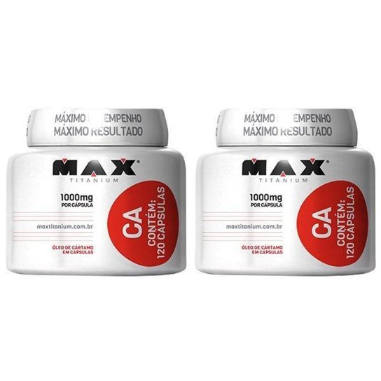 Kit 2x CA Óleo de Cártamo 120 Cáps Max Titanium -