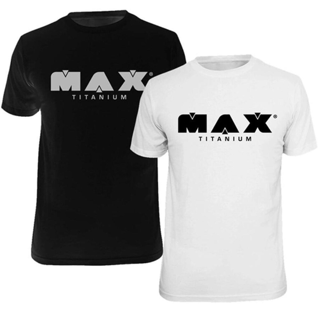 Kit 2x Camiseta Max Titanium Preta + Branca