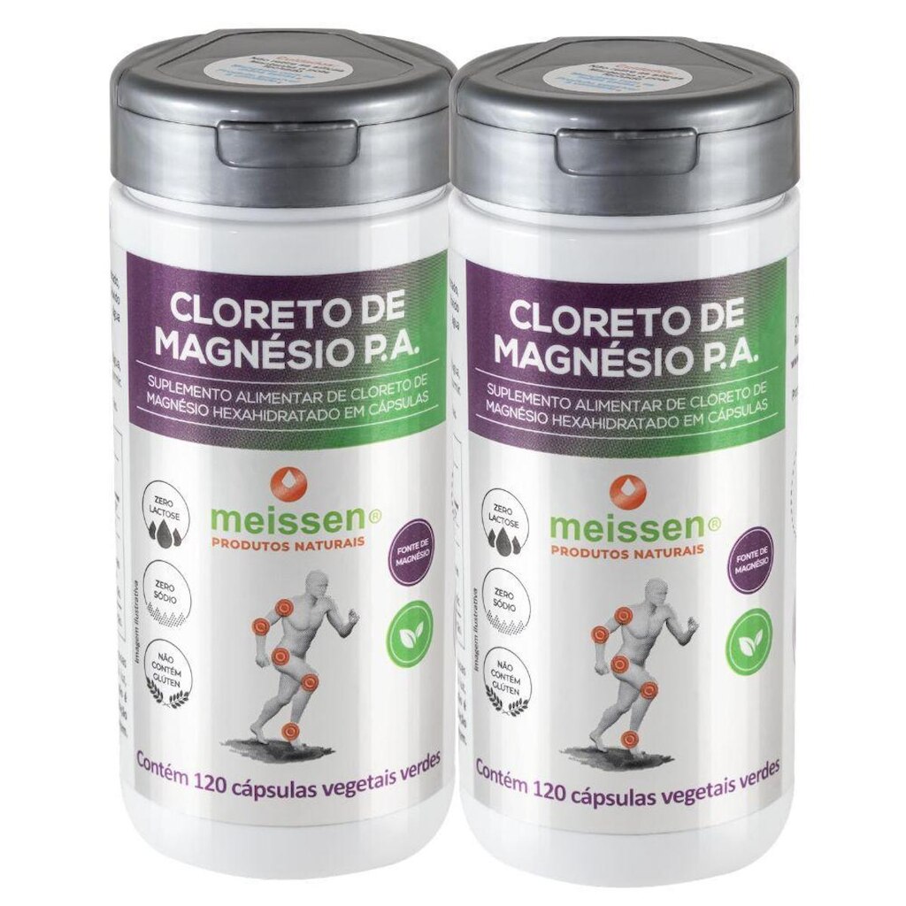 Kit 2x Cloreto Magnesio PA 120 Capsulas - Meissen