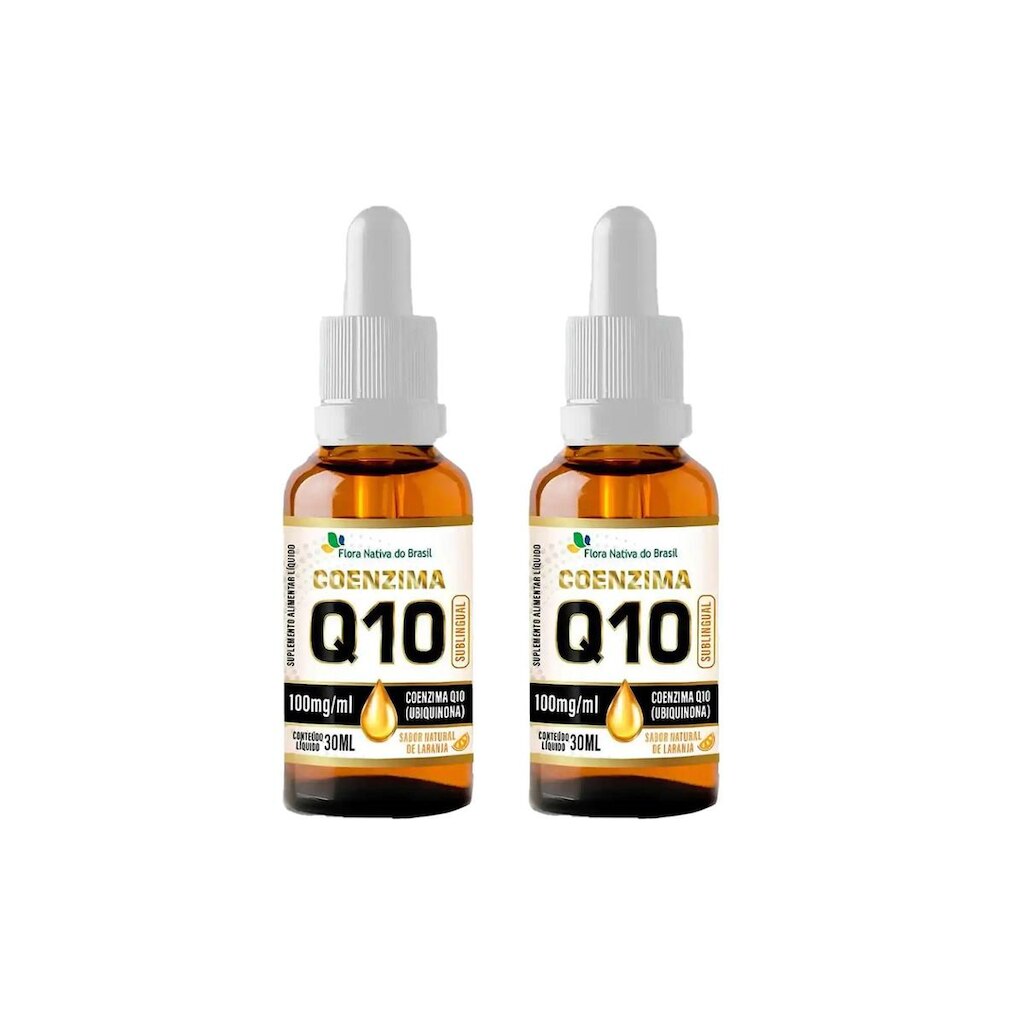 Kit 2x Coenzima Q10 100mg gotas Laranja 2x30ml Flora Nativa