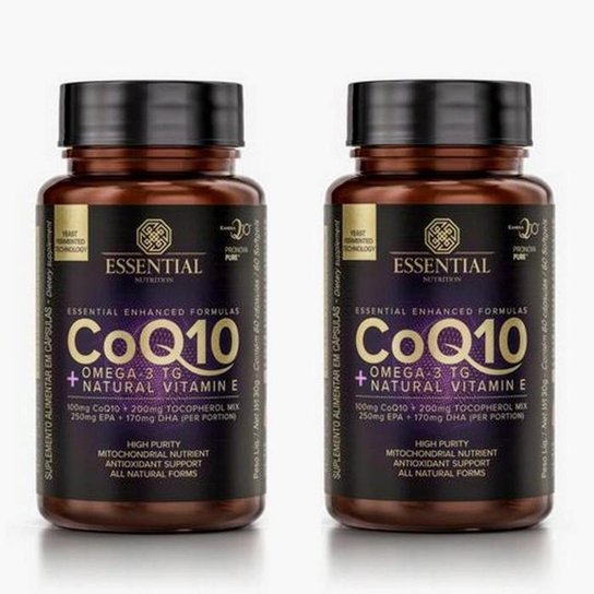 Kit 2X Coenzima Q10 Com Ômega 3 Tg 60 Cápsulas Essential é ruim? Kit 2X Coenzima Q10 Com Ômega 3 Tg 60 Cápsulas Essential é boa?