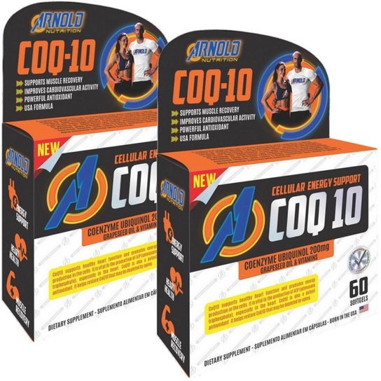 Kit 2x Coenzima Q10 Ubiquinol 200mg - 60 Softgels - Arnold Nutrition - Natural. Menor preço em Kit 2x Coenzima Q10 Ubiquinol 200mg - 60 Softgels - Arnold Nutrition - Natural.