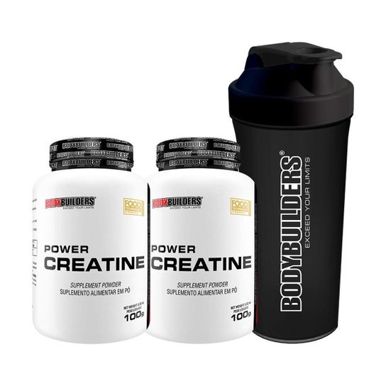 Kit 2x Creatina 100g + Coqueteleira - 600ml - Bodybuilders Menor preço em Kit 2x Creatina 100g + Coqueteleira - 600ml - Bodybuilders