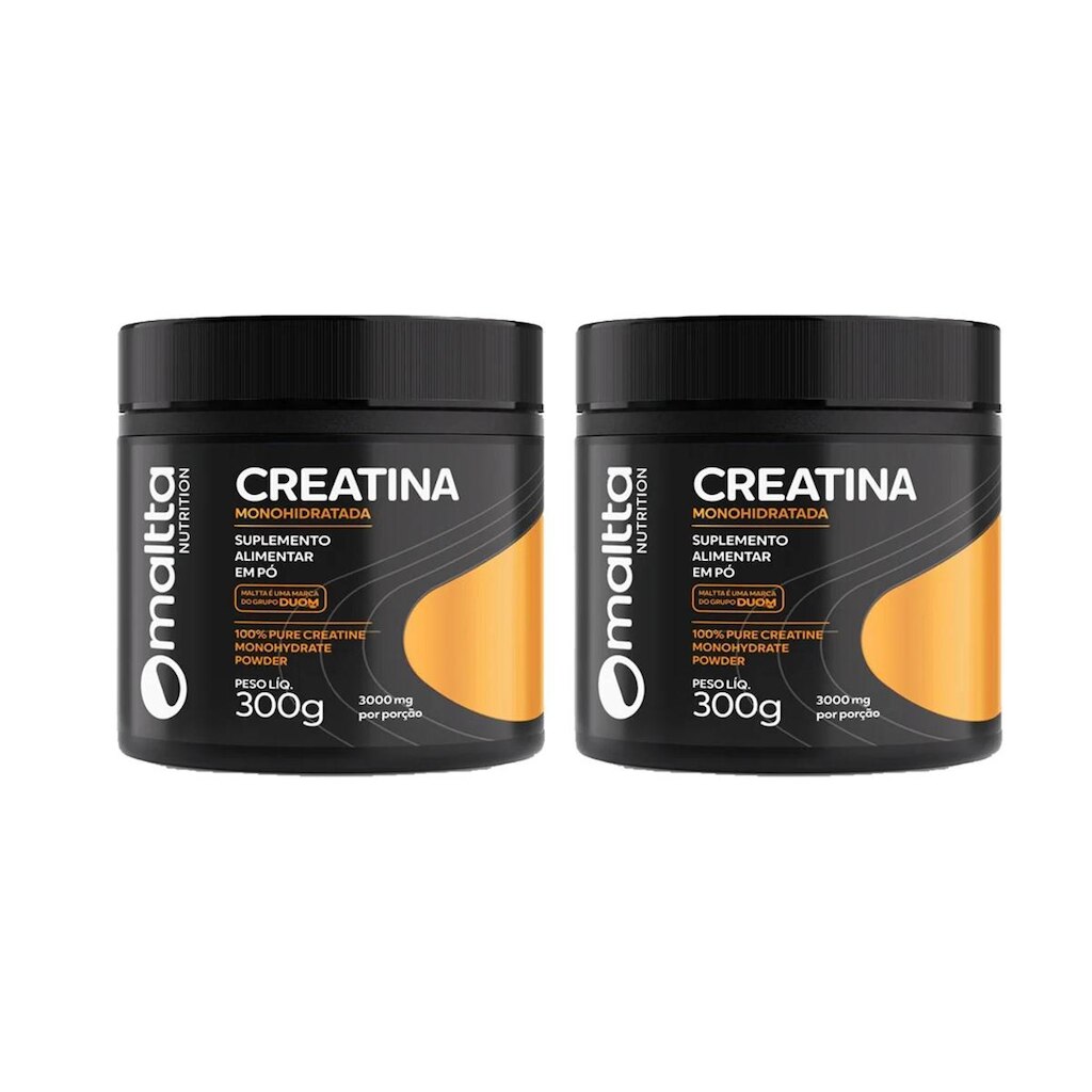 Kit 2x Creatina Monohidratada em pó Sem sabor 2x300g Maltta