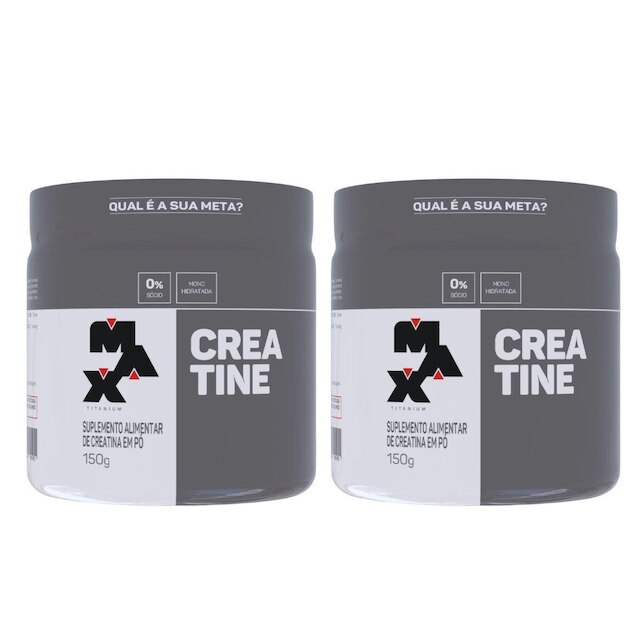 Kit 2x Creatina Monohidratada Pura 150g - Max Titanium