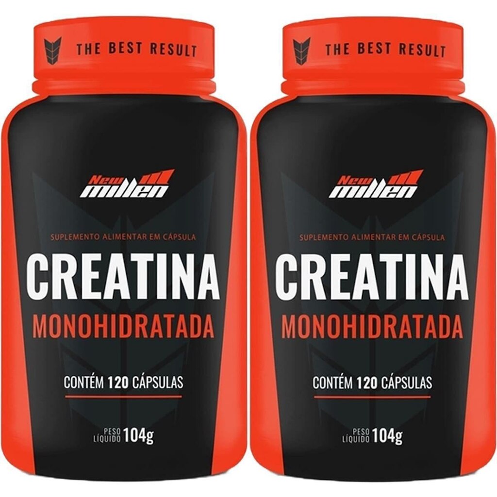 Kit 2X Creatina Monohydrate - 120 Cápsulas - New Millen
