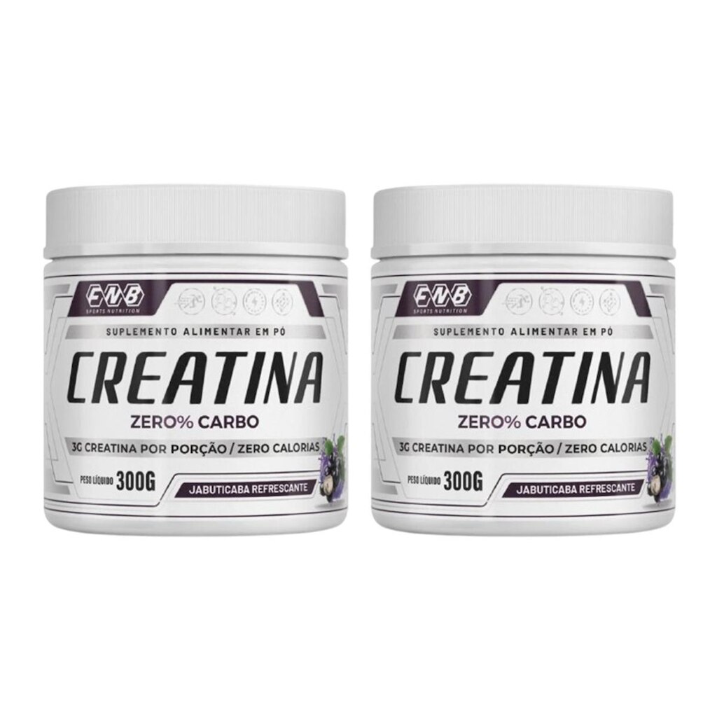 Kit 2x Creatina Zero Carbo Sabor Jabuticaba 300g FNB