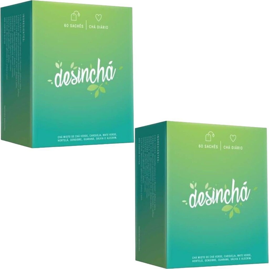 Kit 2X Desinchá - 60 Sachês - Desinchá