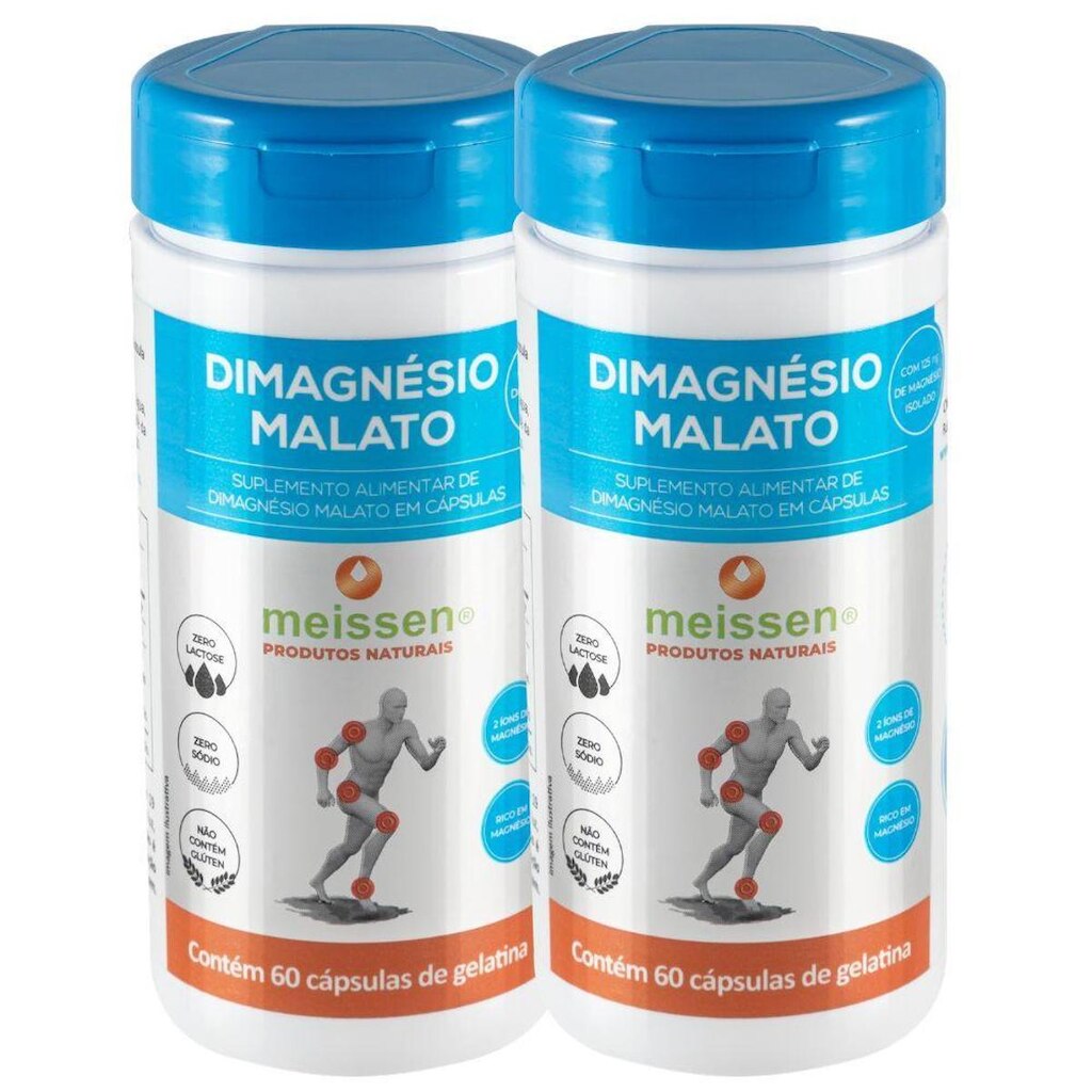 Kit 2x Dimagnesio Malato 60 Capsulas - Meissen
