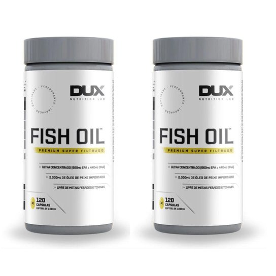 Kit 2x Fish Oil 120 Cápsulas - Dux Nutrition Lab Menor preço em Kit 2x Fish Oil 120 Cápsulas - Dux Nutrition Lab