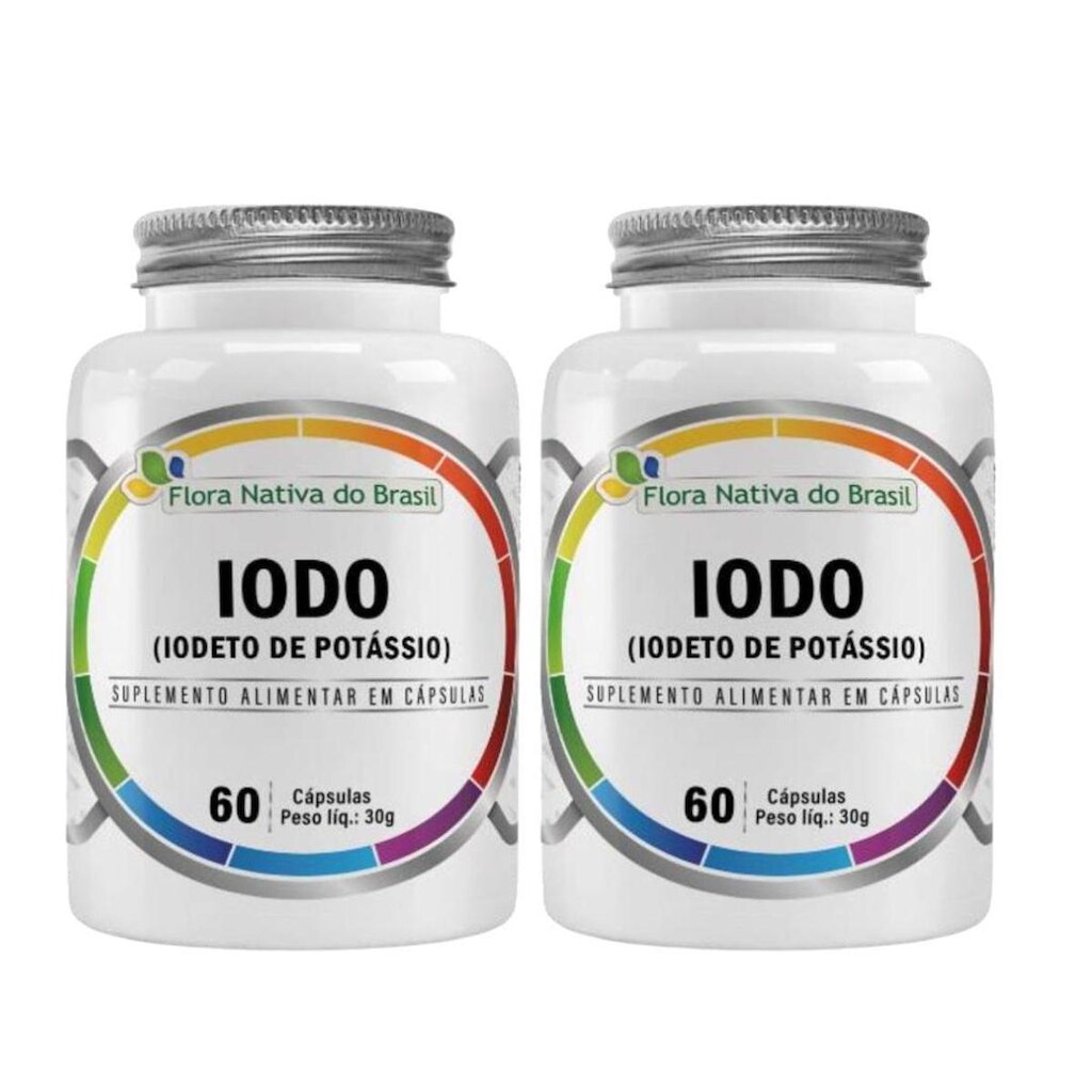 Kit 2x Iodo (Iodeto de Potássio) 60 Cápsulas 500mg Flora Nativa