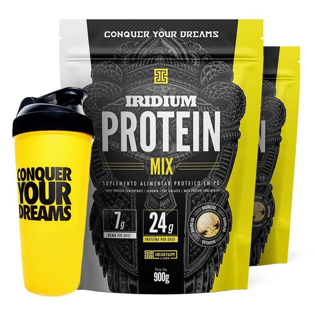 Kit 2x Iridium Protein Mix 900g + Coqueteleira - Iridium Labs