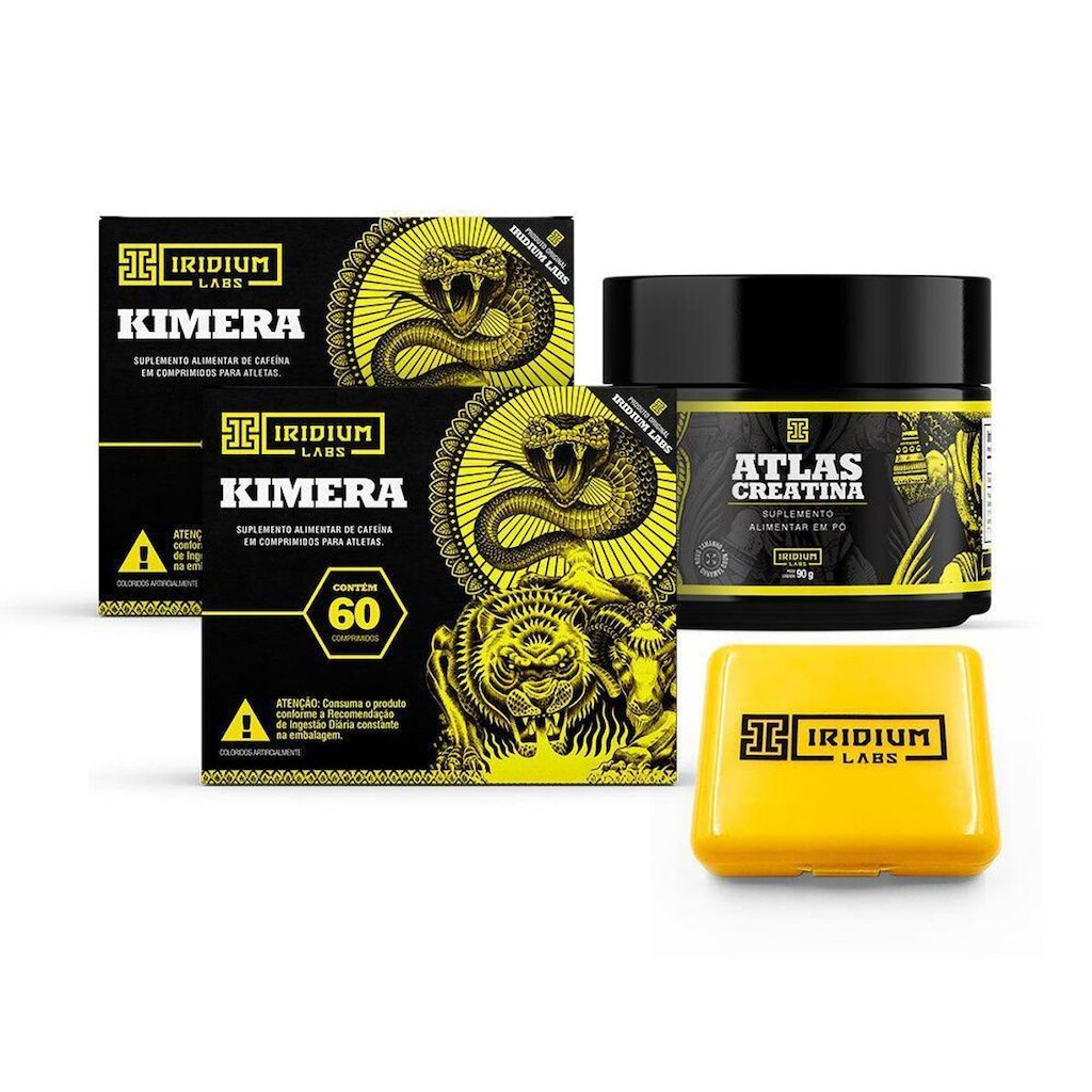 Kit 2x Kimera Thermo + Creatina + Porta Caps