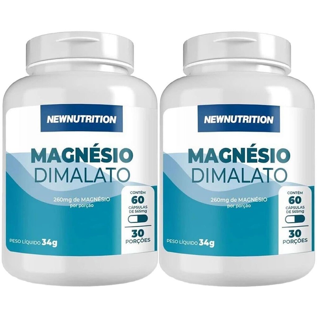 Kit 2X Magnésio Dimalato - 60 Cápsulas - NewNutrition